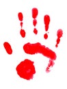 Bloody hand print