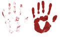 Bloody hand prints