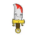 bloody knife comic cartoon character