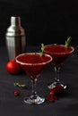 Bloody Mary cocktail. Alcoholic drink with vodka Royalty Free Stock Photo