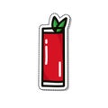 Bloody mary cocktail doodle icon, vector illustration