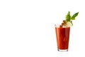 Bloody Mary cocktail in glass isolated on white background Royalty Free Stock Photo