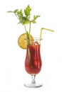 Bloody Mary cocktail isolated on a white background Royalty Free Stock Photo