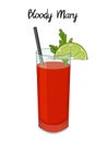 Bloody Mary cocktail, with lime decorations, Royalty Free Stock Photo