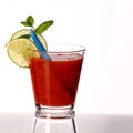 Bloody mary fresh Coctail isolated on white Royalty Free Stock Photo