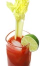 Bloody Mary with Lime Isolated Royalty Free Stock Photo