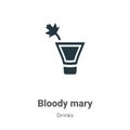 Bloody mary vector icon on white background. Flat vector bloody mary icon symbol sign from modern drinks collection for mobile Royalty Free Stock Photo