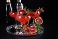 Bloody orange citrus champagne cocktail Royalty Free Stock Photo