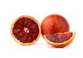 Bloody orange on a white background. Royalty Free Stock Photo