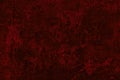 Bloody red old cracked concrete wall texture. Dark scarlet color gloomy grunge background Royalty Free Stock Photo