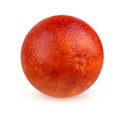 Bloody red orange on a white background. Royalty Free Stock Photo