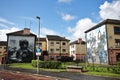 Bloody Sunday wall-paintings road in Londonderry