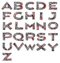 Bloody Vampire Raster Fonts isolated