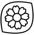 Bloom Vector Icon which can easily modified or edit Royalty Free Stock Photo