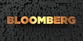 Bloomberg - Gold text on black background - 3D rendered royalty free stock picture