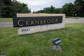 Cranbook schools entrance sign at Bloomfield Hills in Michigan