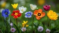 Blooming Beauty: A Collection of Colorful Spring Flowers Royalty Free Stock Photo