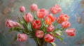 Blooming Beauty: Colorful Tulip Bouquet for Fresh and Vibrant Floral Arrangement Royalty Free Stock Photo