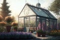 Blooming Beauty in a Serene Greenhouse