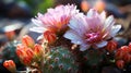 Blooming cactus closeup Royalty Free Stock Photo
