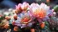 Blooming cactus closeup Royalty Free Stock Photo