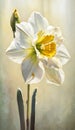 Blooming Daffodil: A Delicate and Joyful Watercolor Painting