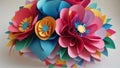 Blooming Elegance Celebrating National Just Because Day with a Paper Art Sun Hat.AI Generated