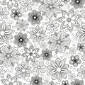 Blooming field seamless wallpaper