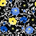 Blooming Floral in the garden night pattern in the many kind of