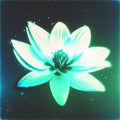 blooming lotus flower on a dark background. tinting. AI generated Royalty Free Stock Photo