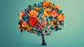 Blooming Mind: A Tree of Self-Care and Mental Health, Fueled by Positive Thinking and Creative AI
