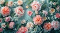 Blooming Pastel Peonies: Perfect Floral Art for Weddings, Luxury Branding, and Decor