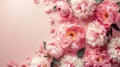 Blooming Pastel Peonies: Perfect Floral Backdrop for Weddings, Luxe Branding, and Decor