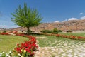 Pathway to the ancient Greco Roman city Hierapolis near Pamukkale in Turkey. Nature landscape