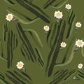 Blooming saguaro cactus. Seamless watercolor pattern for wrapping paper, wallpaper and textiles.