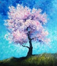 Blooming Tree - Oil Painting On Canvas