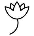 Blooming Vector Icon which can easily modified or edit Royalty Free Stock Photo