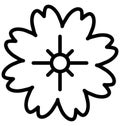 Blooming Vector Icon which can easily modified or edit Royalty Free Stock Photo