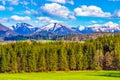 Beautiful Alps Mountain valley at nice spring day Austria Germany border Royalty Free Stock Photo