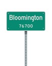 Bloomington City road sign
