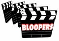 Bloopers Outtakes Mistakes Wrong Flubs Movie Clapper Boards