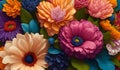 Blossom floral bouquet. colorful beautiful flowers backgroud