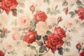 Blossom Floral Flower Art Design Pink Wallpaper Retro Decorative Pattern Vintage Seamless