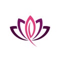 Blossom Lily Lotus Flower Logo Template Illustration Design. Vector EPS 10 Royalty Free Stock Photo