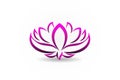 Blossom lotus flower logo vector Royalty Free Stock Photo