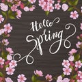 Blossom tree and spring Lettering