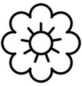 Blossom Vector Icon which can easily modified or edit Royalty Free Stock Photo