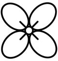 Blossom Vector Icon which can easily modified or edit Royalty Free Stock Photo