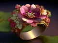 Blossoming Beauty: Exquisite Flower Ring Artwork