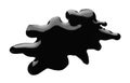 Blot of black printer ink isolated on white Royalty Free Stock Photo